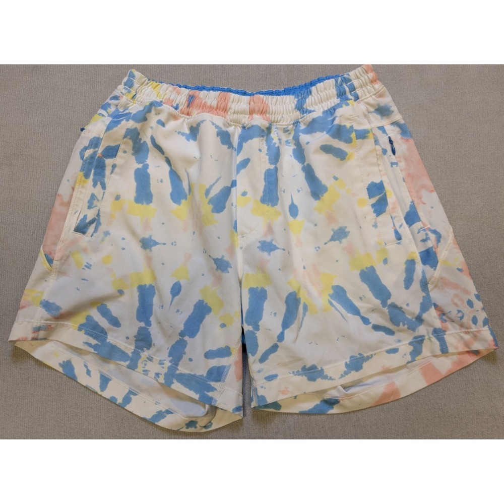Birddogs Shorts Mens Medium White Boomstick Lined Athletic Training Gym Tie Dye
